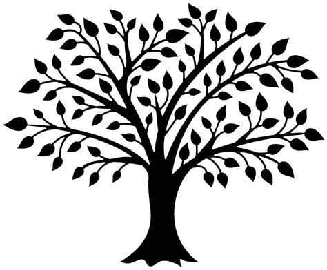 Tree Silhouette DXF File for CNC Machines 